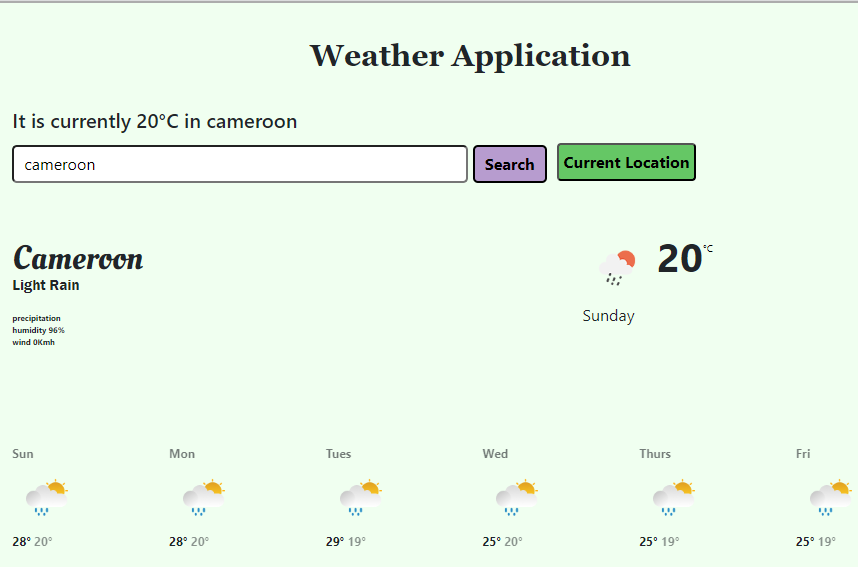 weather project preview